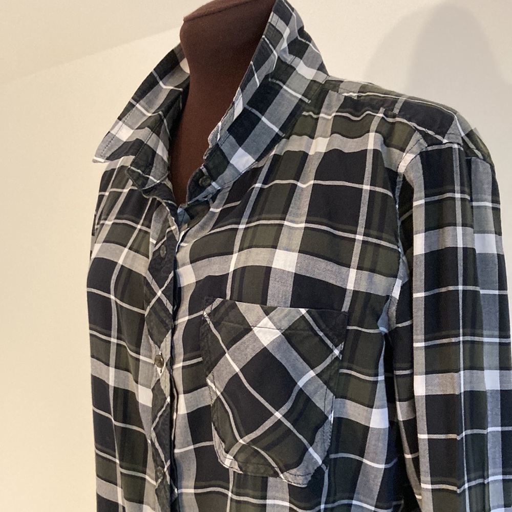 Athleta Sierra boyfriend button down blouse tunic L - Picture 2 of 13